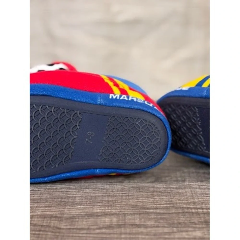 Paw Patrol Chase and Marshall Toddler‎ Plush Slippers Blue Red Size 7-8